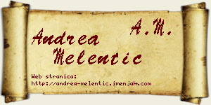 Andrea Melentić vizit kartica